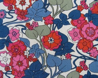 Liberty Tana Lawn, BOXFORD 1m x 136 cms (39 ins x 54 ins) REDS & GREENS, Pinks ect