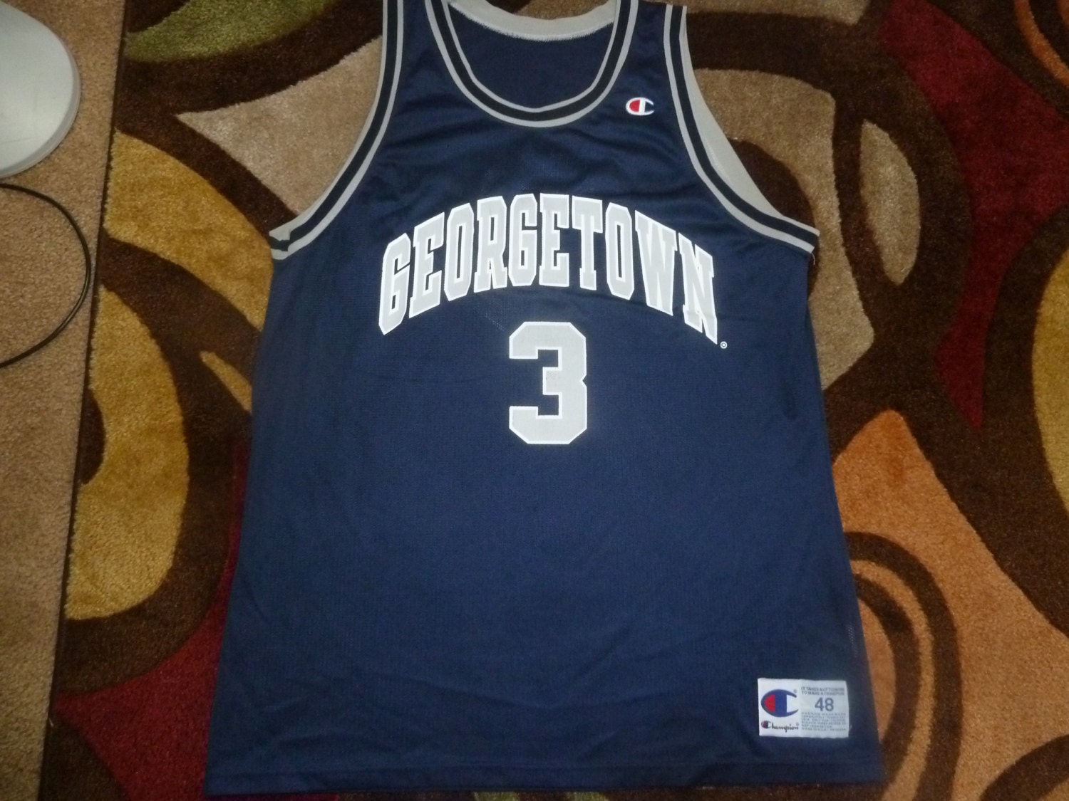 Vtg Allen Iverson Georgetown Hoyas NCAA Champion Jersey Sz