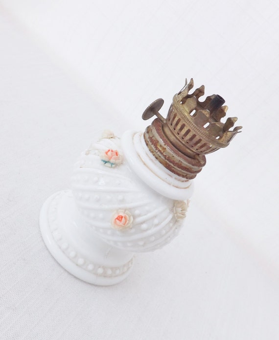 /  Milk Oil / glass oil Oil Vintage Mini milk lamp Lamp  Miniature Oil vintage Vintage  Lamp Glass