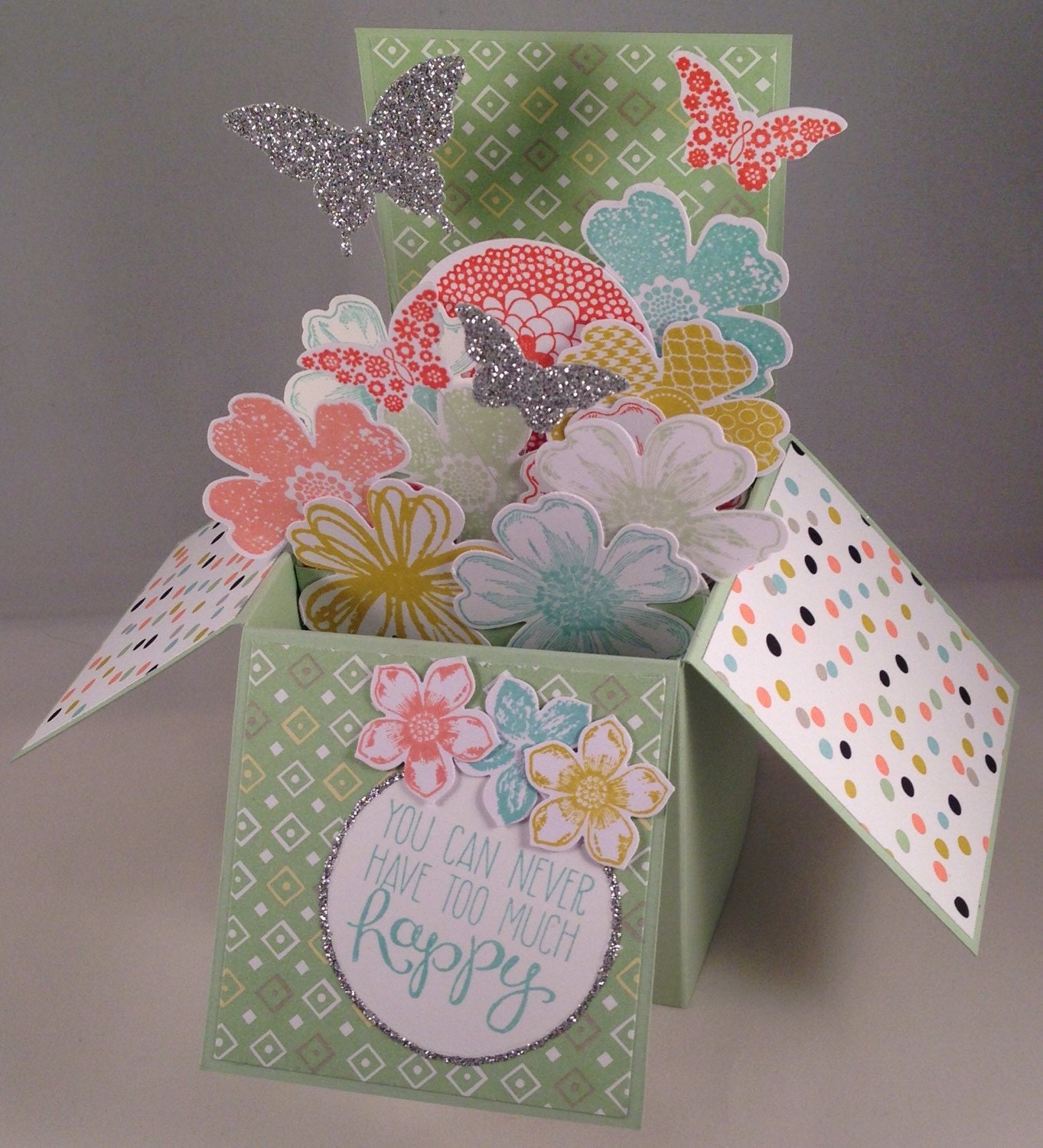 Happy Birthday card in a box birthday card by maplesyrupdesigns