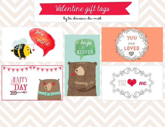 Free printable Valentine gift tags and brand new ones!