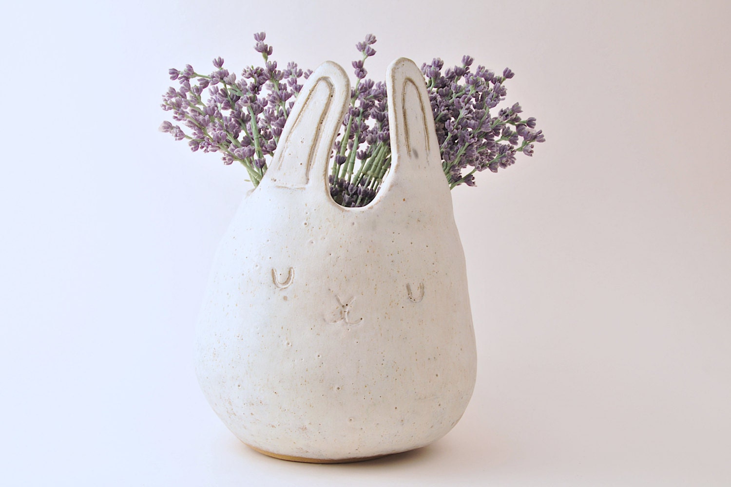 Large Chubby White Bunny Vase White Rabbit Vase Bunny Flower