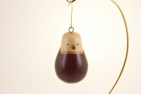 christmas ornament bird wooden lathe turned wood with gold christmas ornament bird wooden lathe turned wood with gold