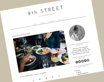Responsive Premade Blogger Templates - Responsive blogger template - 9th Street