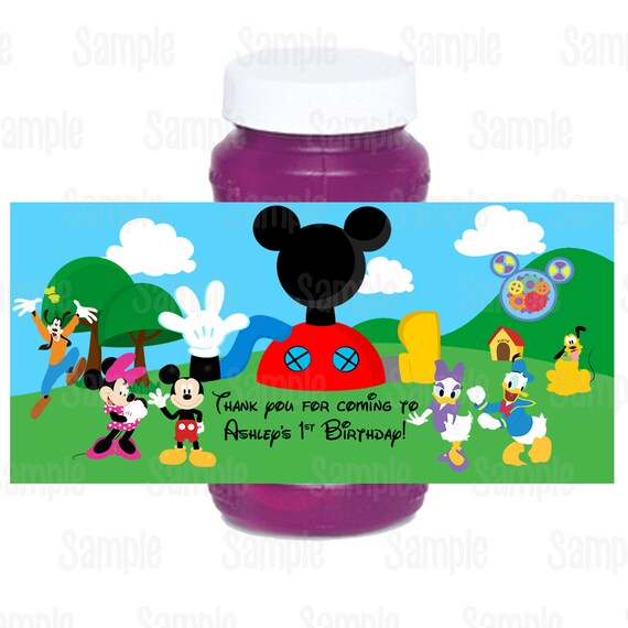 Printable Mickey Mouse Bubble Bottle Labels Il_570xn