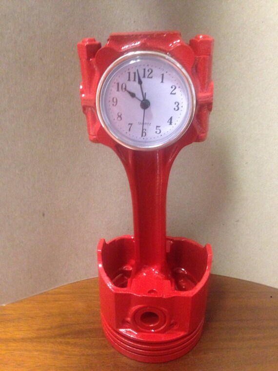 Red Custom Piston Clock by PinatasUnlimited on Etsy