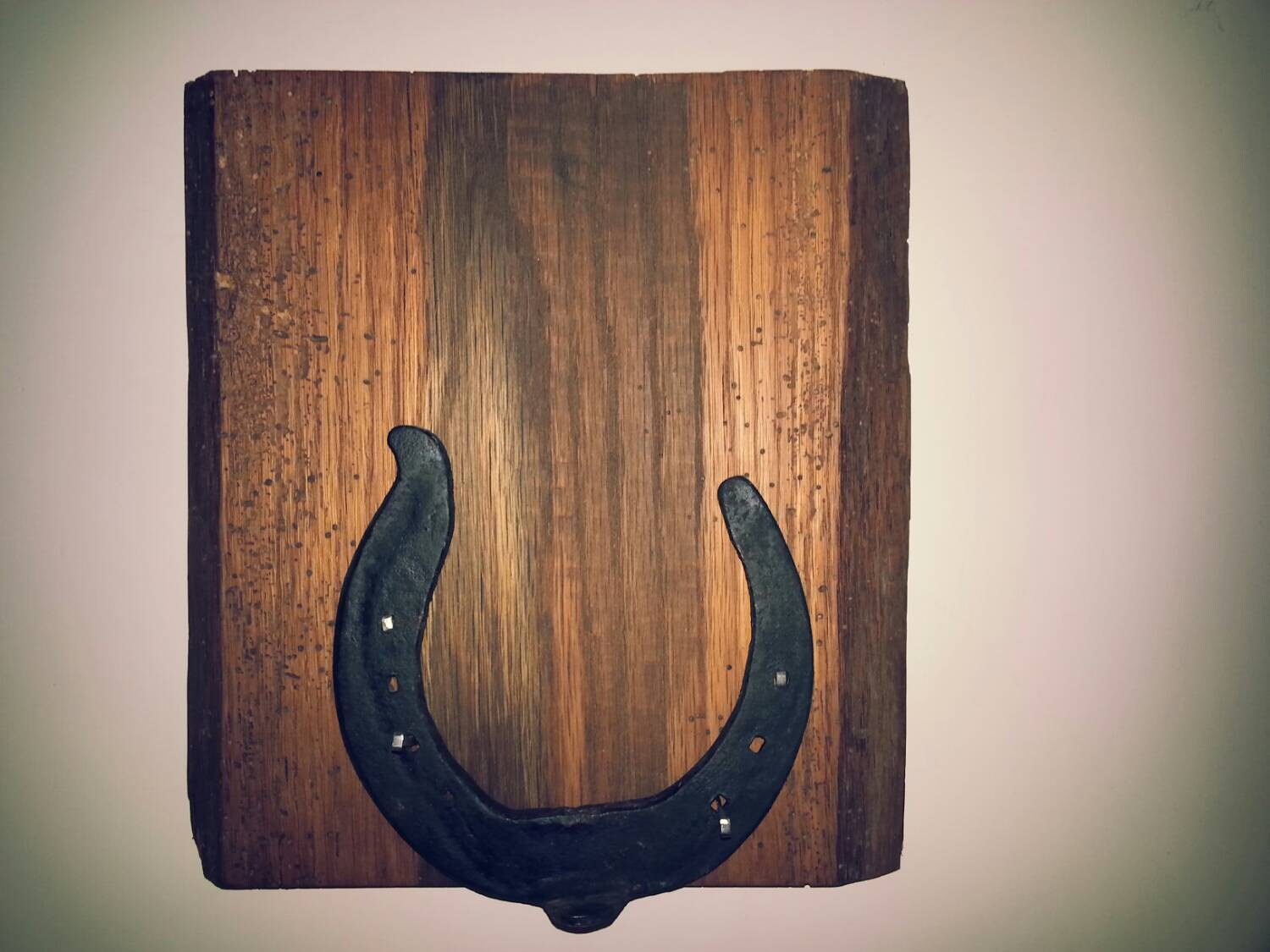 Unique horseshoe hanger.
