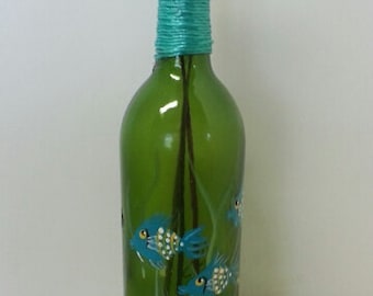 Hand-Painted Wine Bottle Incense Burner