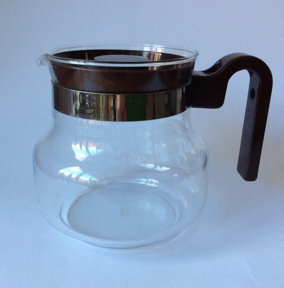Vintage Pyrex glass coffee pot mid century 1970s France