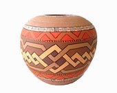 Ceramic Vase, Decorative Vase, Pottery Vase, Hand Painted Ceramic Decorative Vase With Geometric Ornaments Design, Armenian Vase,