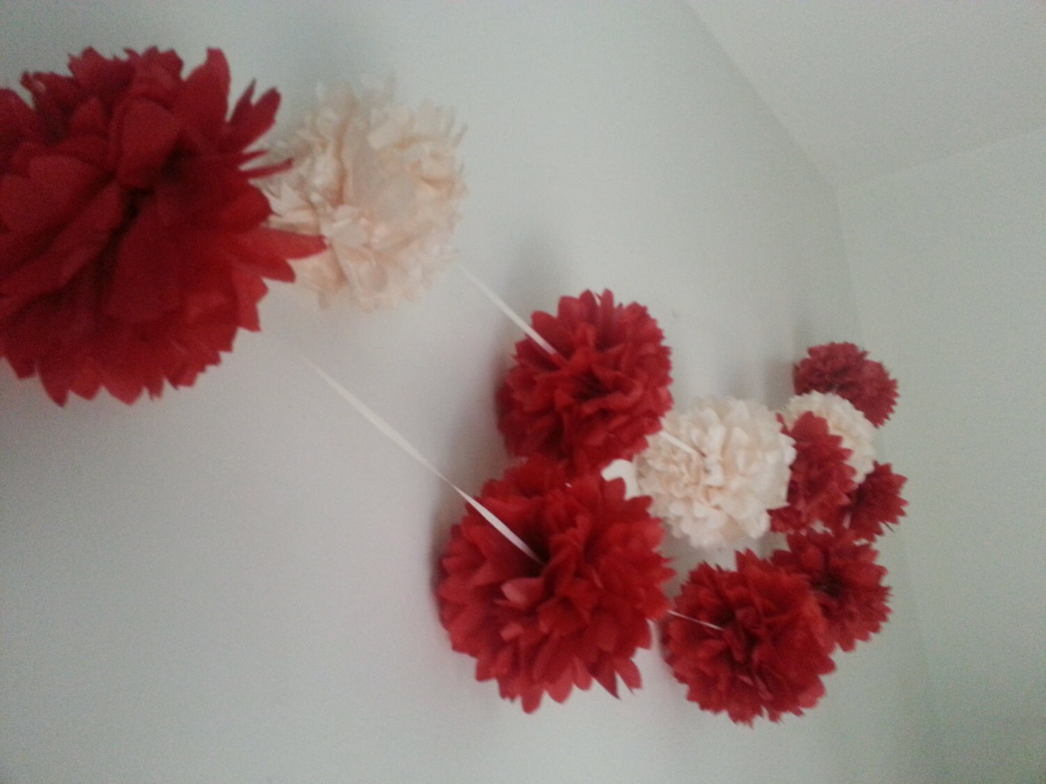 christmas decorations tissue paper pompoms by ohsopretty37 christmas decorations tissue paper pompoms by ohsopretty37