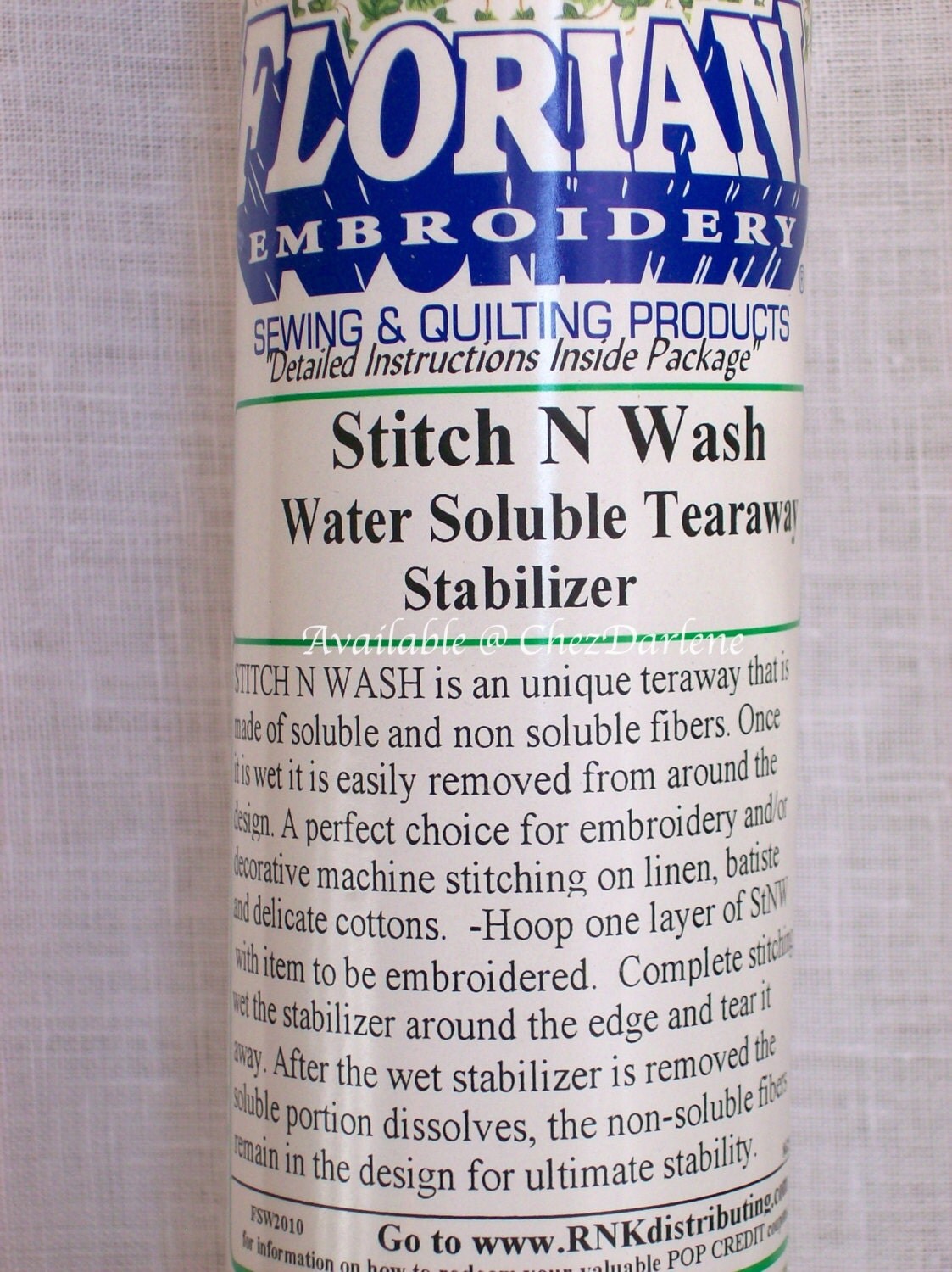Tearaway Water Soluble Stabilizer For Machine by ChezDarlene