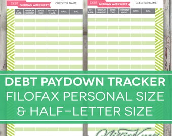 Items similar to Debt Payoff Worksheet PDF File Download it NOW Great