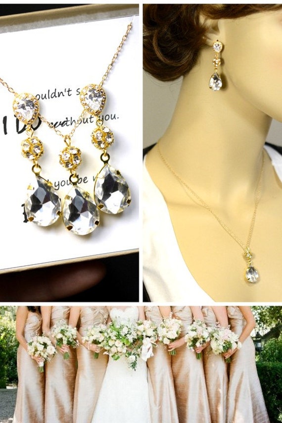 Wedding Jewelry Bridesmaid Gift Bridesmaid Jewelry Bridal Jewelry tear