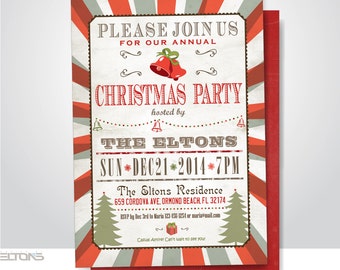 Annual Christmas Dinner Dance Invitation Printable Christmas