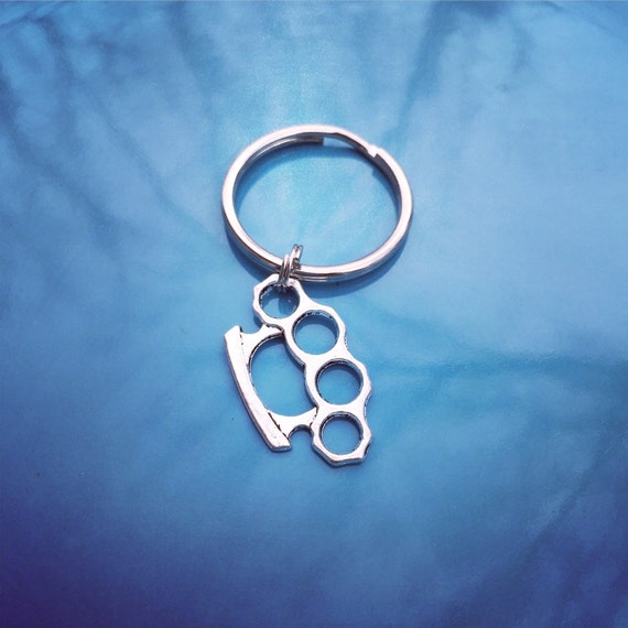 brass knuckles keychain by xoSouthernCharm on Etsy