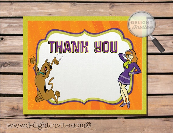 Scooby Doo Thank You Cards by DelightInvite on Etsy