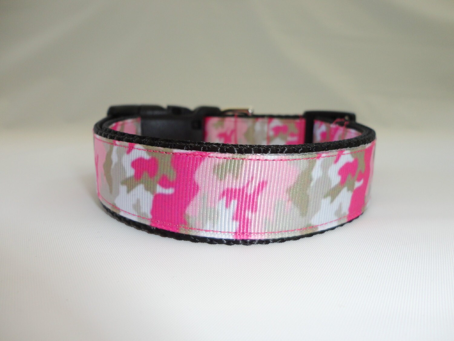 Pink Camo Dog Collar Adjustable by All4DogWear on Etsy