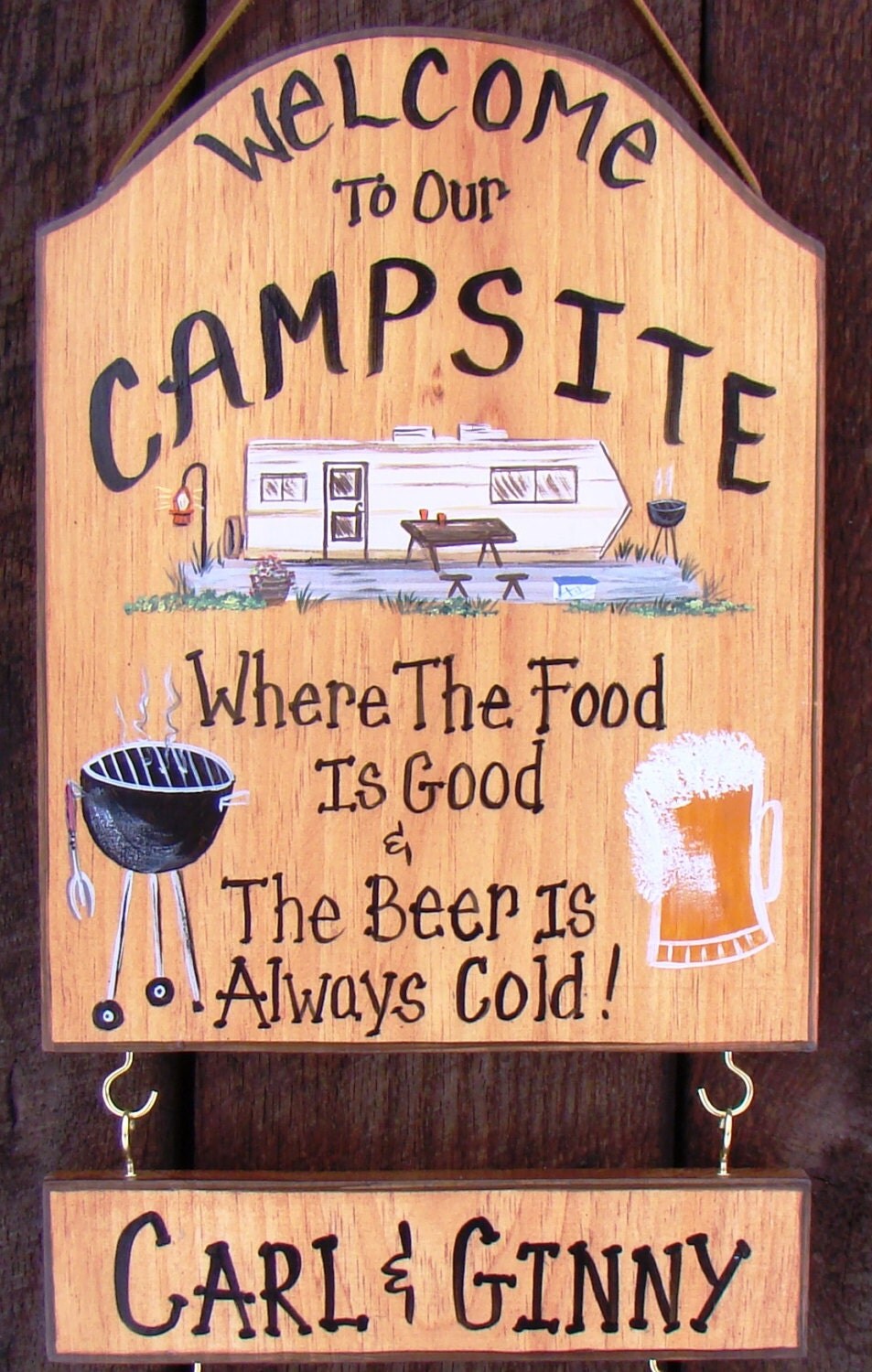 to Our Camper Sign for Camp or RV Lake Motorhome