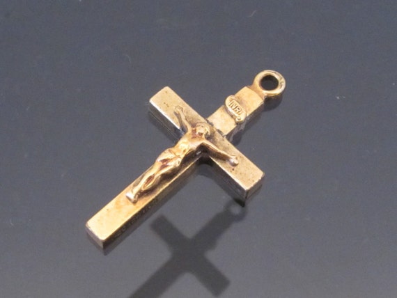 Vintage Jewerly 1/20 12K GF Jesus Cross Charm Pendant