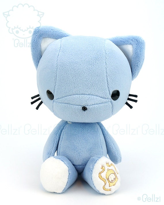 blue kitty stuffed animal