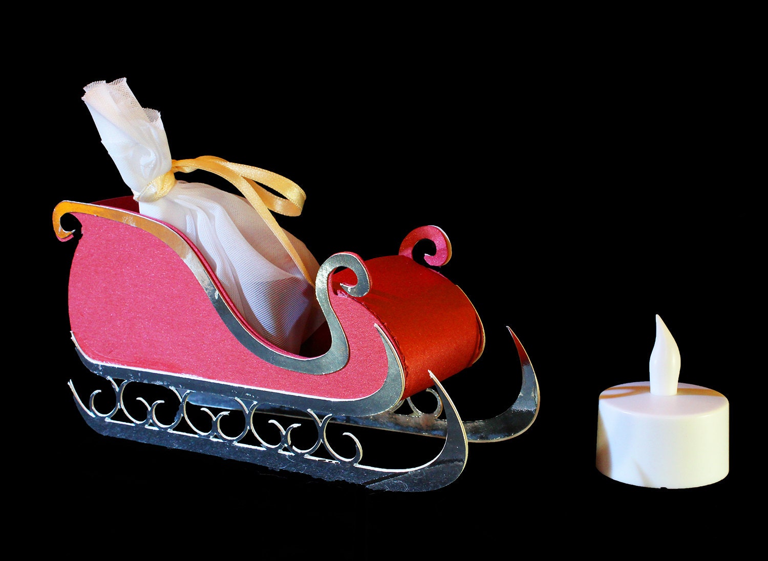 Download 3D SVG Santa Sleigh by MySVGHUT on Etsy