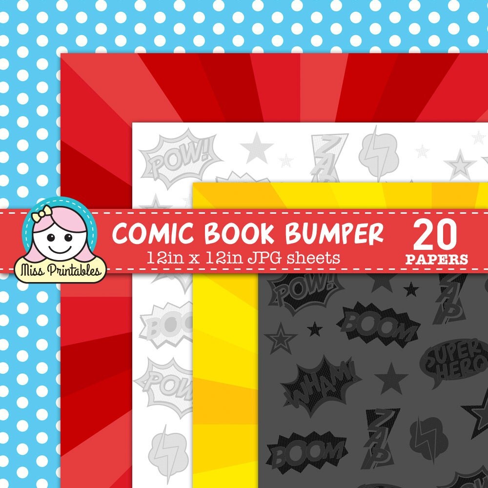 This is a photo of Zany Comic Book Paper Printable This is a photo of Zany Comic Book Paper Printable