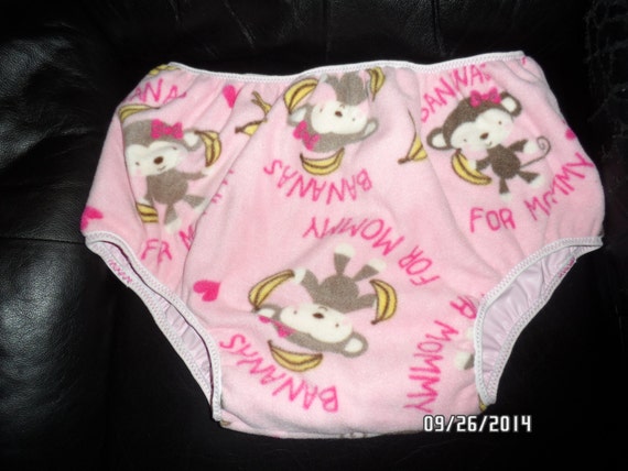 Adult Baby Diaper Cover LXL Monkey By SophieSnuggleBunny