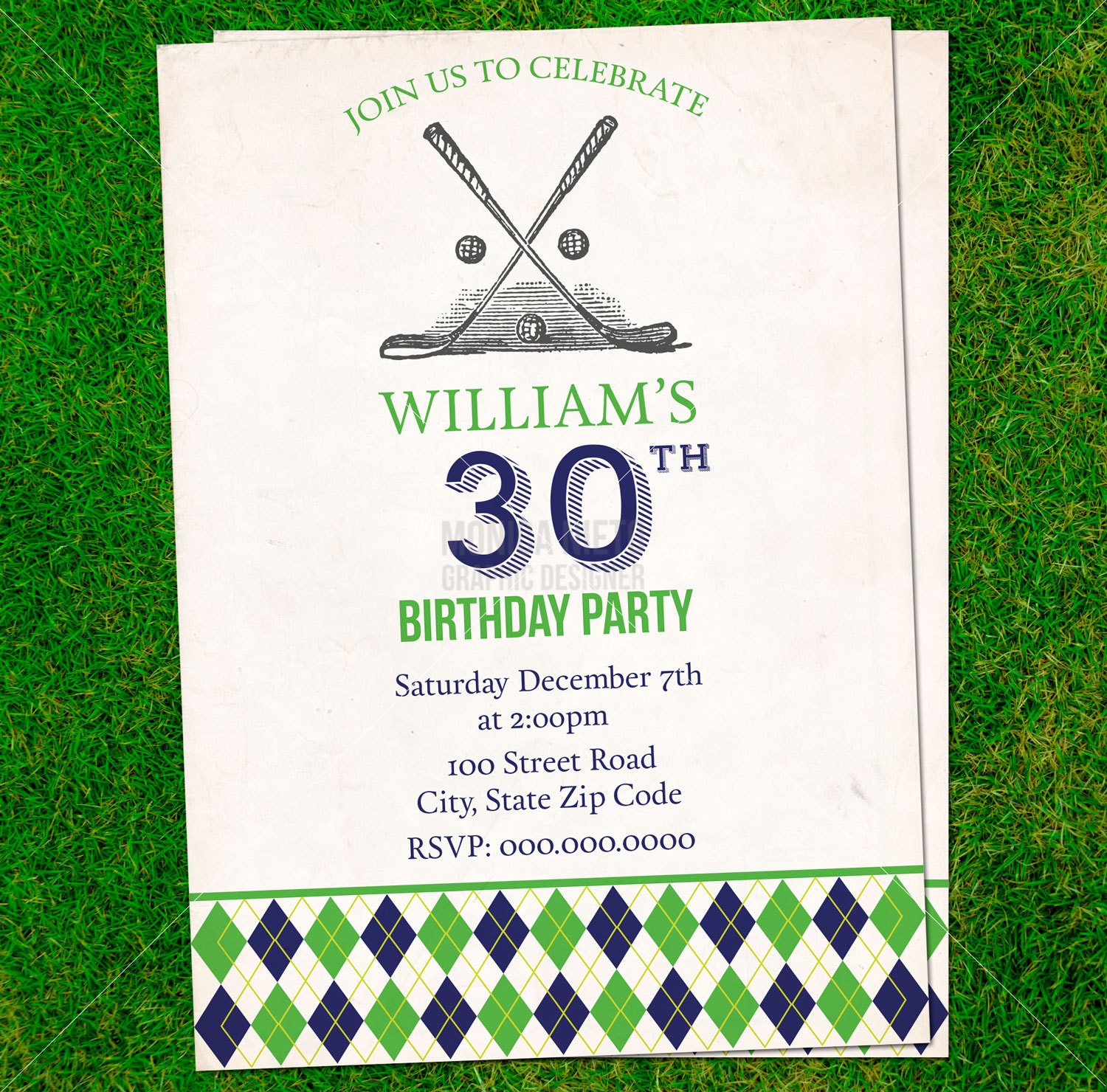 Golf Birthday Invitations 4