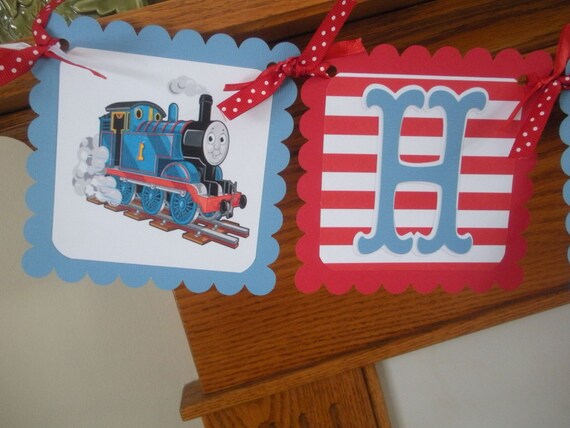 Thomas the Train Banner Boys Birthday Banner by PartyOnBanners2