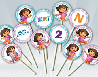 Dora Cupcake Toppers