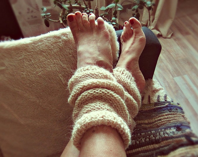Raw Wool Ankle Boot Cuffs - Hipster Leg Warmers - Orgaic Boot Socks - Boho Hippie Leg Warmers - Bohemian Winter Wear - Custom Colors