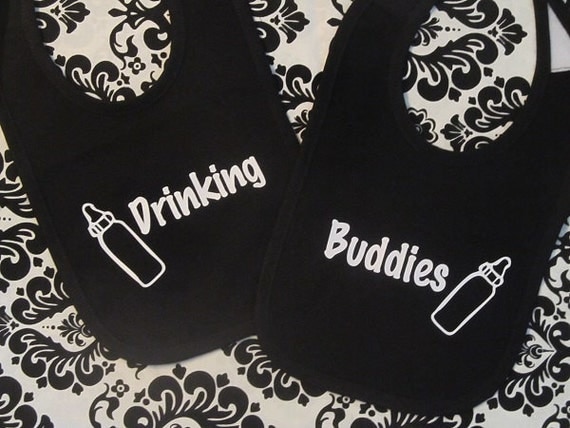 100 Cotton Drinking Buddies Twin Bibs Cute And Practical Unisex Bibs For Twins With Waterproof Durable For Everyday Use