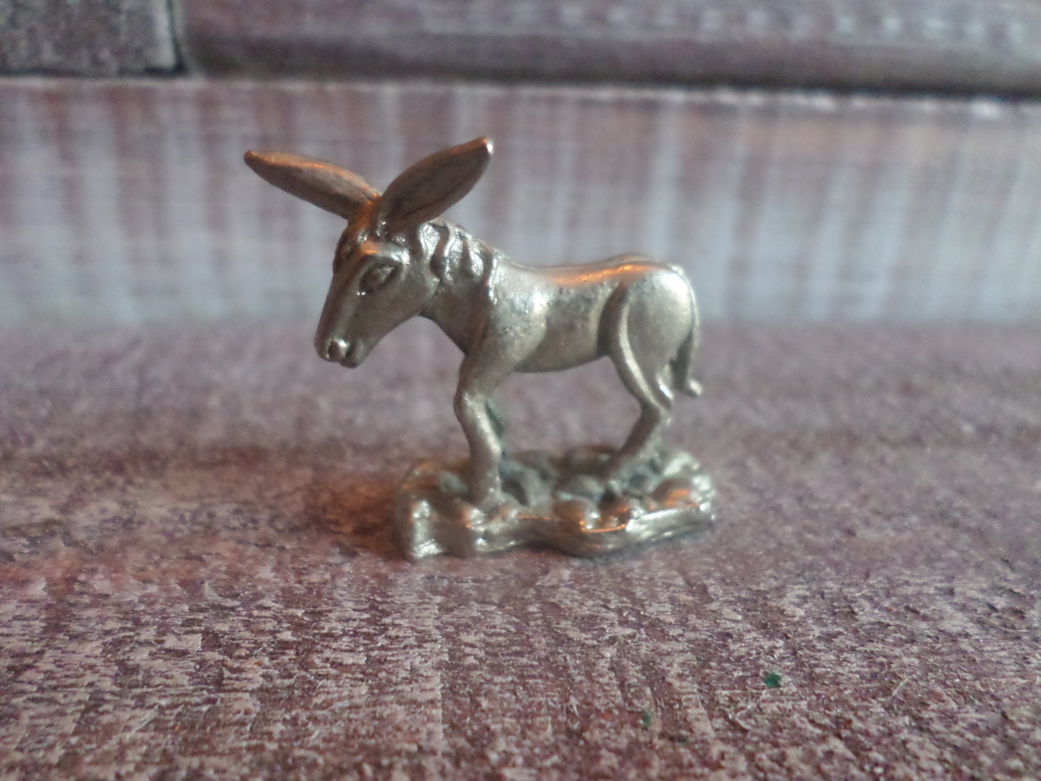 Vintage Metal Donkey Figurine