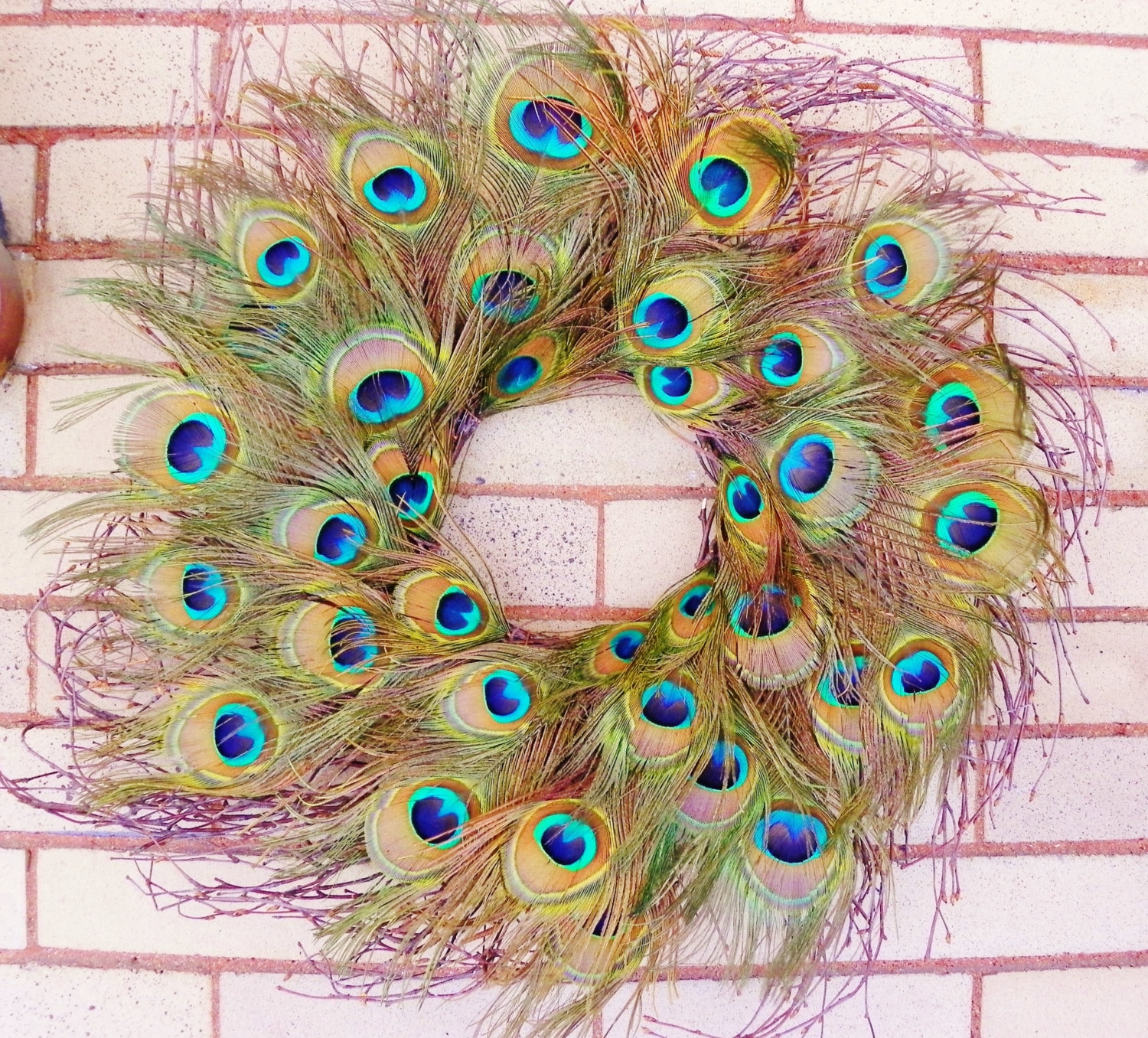 Peacock Feather Wreath Rustic Wreath Peacock Eyes   Il Fullxfull.662658627 7abc 