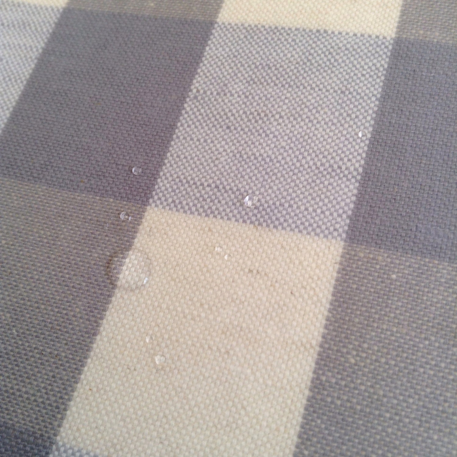 Blue Gray Gingham Check Placemat Waterproof Placemat