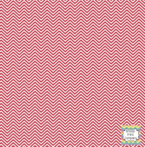 Brick red and white mini Chevron pattern by BreezePrintCompany