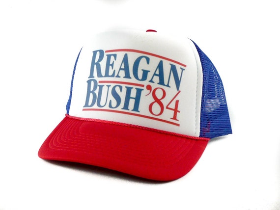 Reagan Bush 1984 hat Trucker Hat Mesh Hat Snap Back Hat rwb