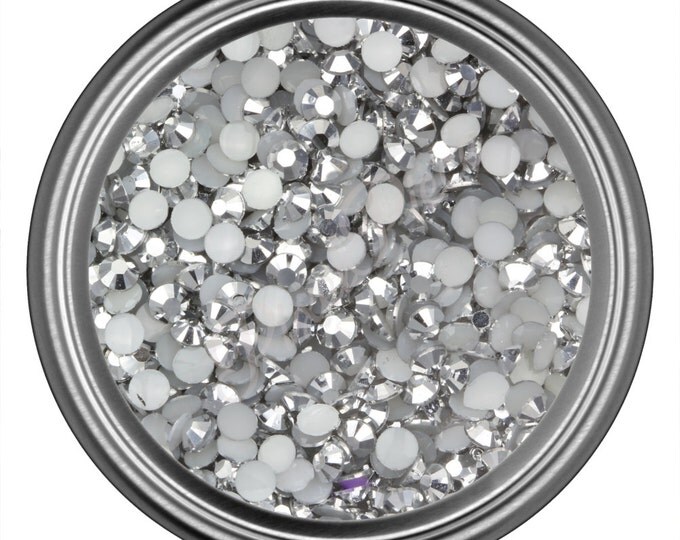 Silver Rhinestone Gems Flat Back Face Art Nail Art Scrapbook Phone Decoration 2mm 3mm 4mm 5mm 6mm