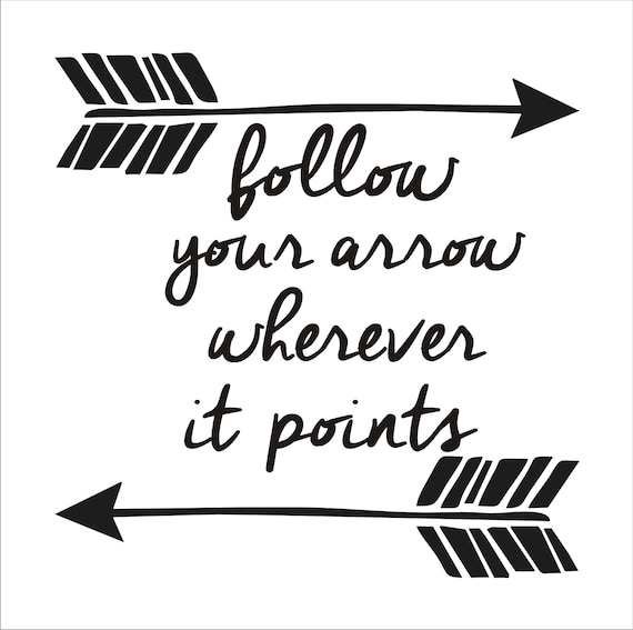 Follow your Arrow Reusable Stencil 5 sizes available