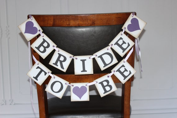 Wedding Shower Sign Bride to Be Chair Banner shabby chic