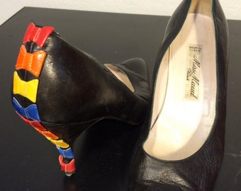 FREE SHIPPING 1950 Leather High Heels