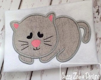 Cat 42 Appliqué embroidery Design kitten Applique Design