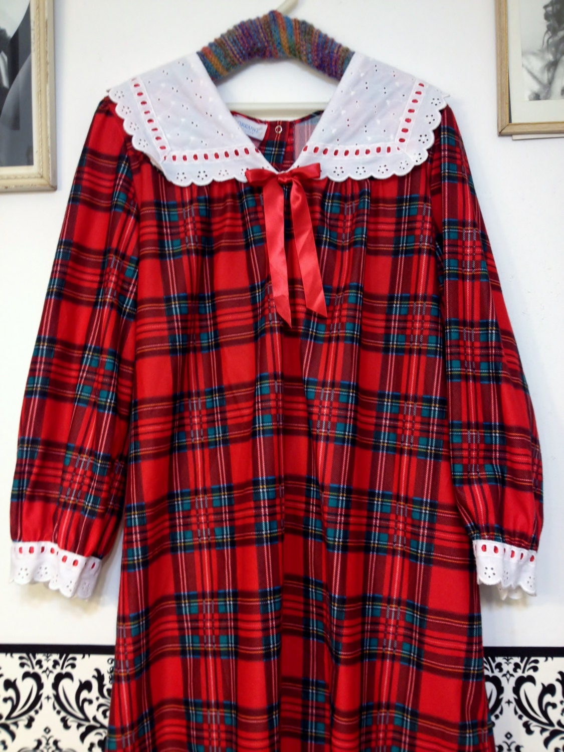 red flannel gown