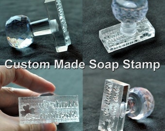 Custom-made Customize Handmade Acrylic Glass Soap Stamp Soap Mold Seal Resin DIY Handmade