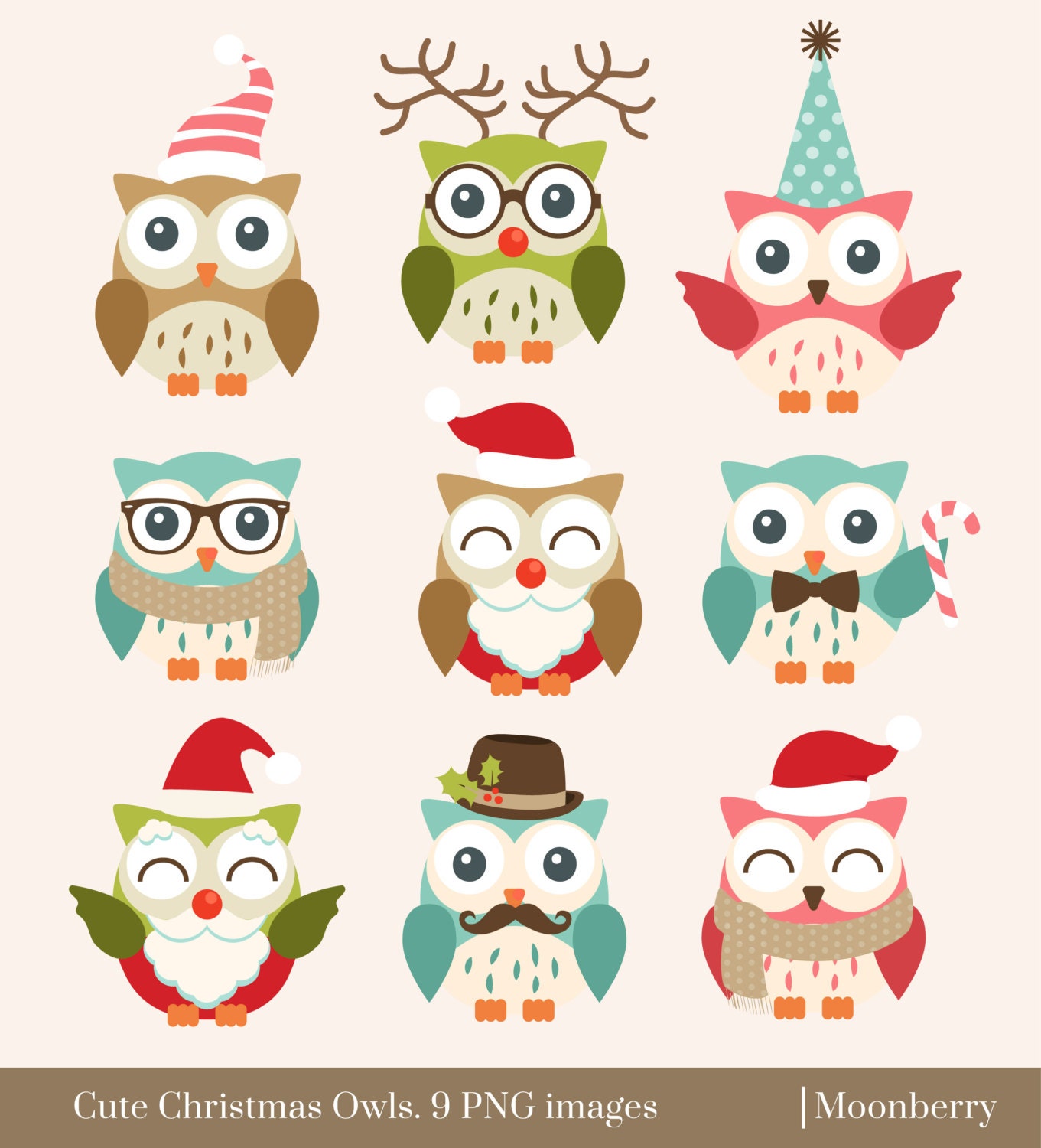 christmas owl clip art free download - photo #12