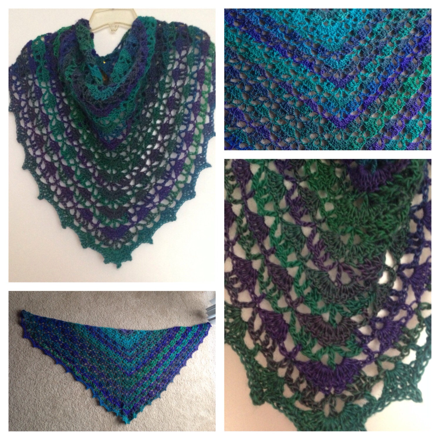 Dragonfly Crochet Shawl by on Etsy