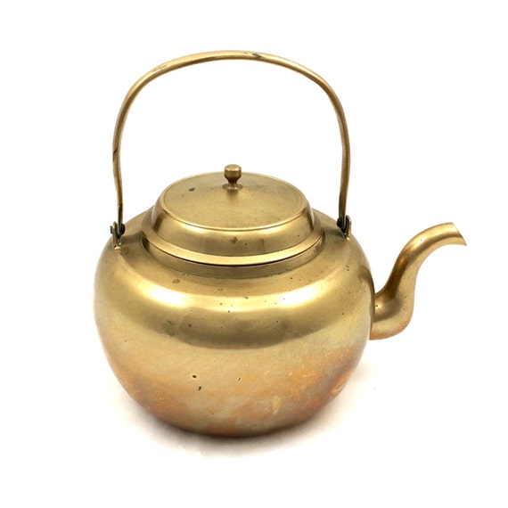 Vintage Brass Tea Kettle Made in Korea by PrimaTreasures on Etsy