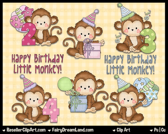 birthday monkey clip art free - photo #41