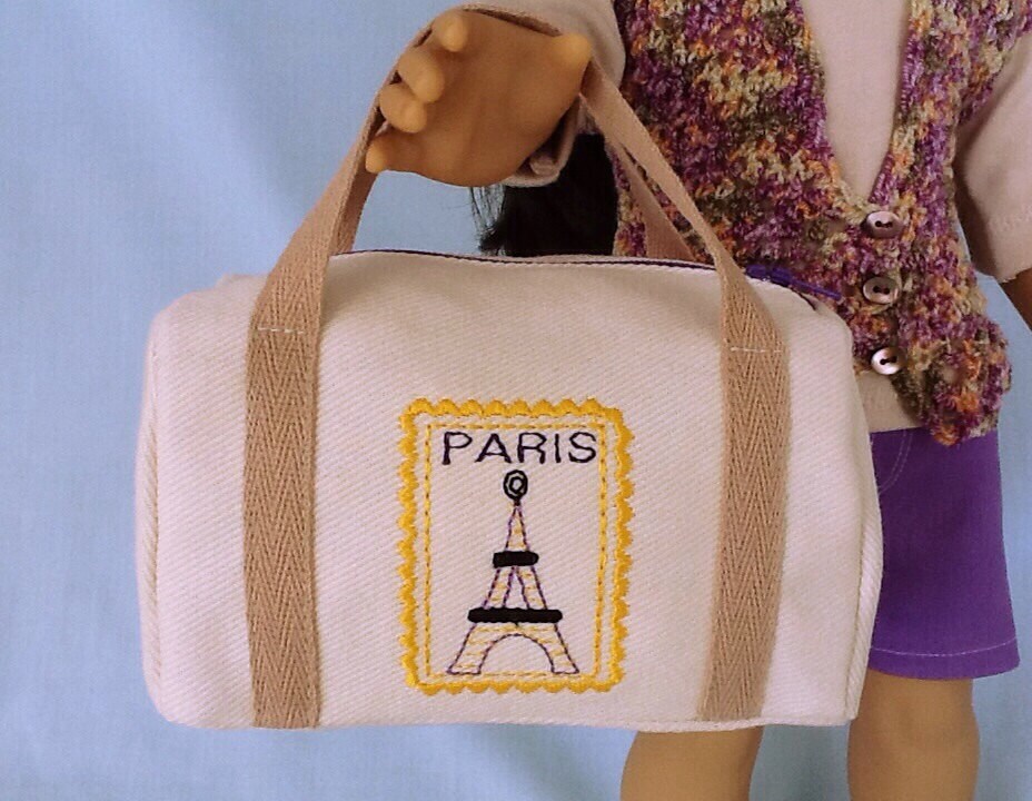 Paris Travel Duffle Bag for American Girl/18 Inch Doll